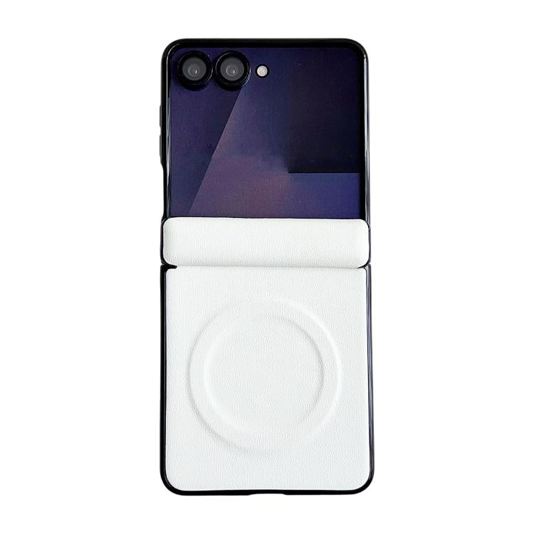 Integrated Magnetic Axis Solid Color Leather Texture Phone Case with Magnetic Ring, For Galaxy Z Fold8 5G, For Samsung Galaxy Z Flip7