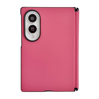 Integrated Magnetic Axis Solid Color Leather Texture Phone Case, For Galaxy Z Fold8 5G, For Samsung Galaxy Z Flip7