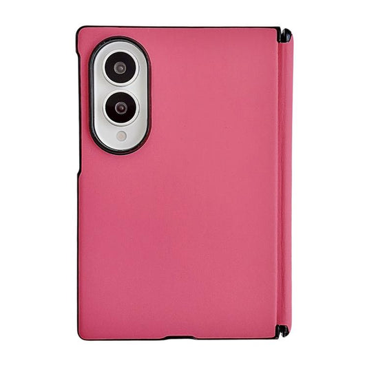 Integrated Magnetic Axis Solid Color Leather Texture Phone Case, For Galaxy Z Fold8 5G, For Samsung Galaxy Z Flip7