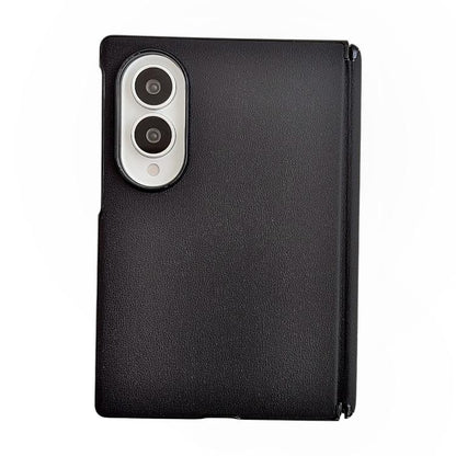 Integrated Magnetic Axis Solid Color Leather Texture Phone Case, For Galaxy Z Fold8 5G, For Samsung Galaxy Z Flip7