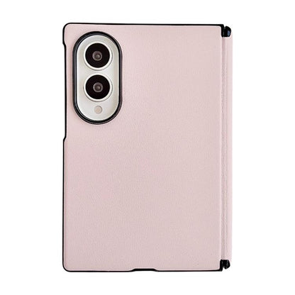 Integrated Magnetic Axis Solid Color Leather Texture Phone Case, For Galaxy Z Fold8 5G, For Samsung Galaxy Z Flip7