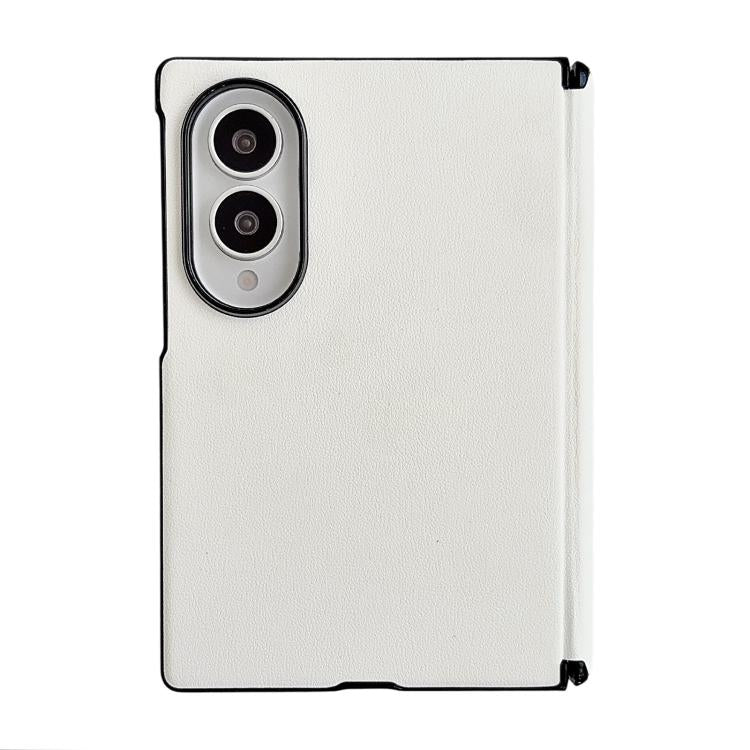 Integrated Magnetic Axis Solid Color Leather Texture Phone Case, For Galaxy Z Fold8 5G, For Samsung Galaxy Z Flip7
