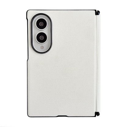 Integrated Magnetic Axis Solid Color Leather Texture Phone Case, For Galaxy Z Fold8 5G, For Samsung Galaxy Z Flip7