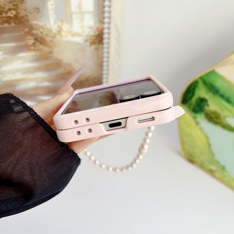 Crocodile Pattern Side Buckle PC Phone Case with DIY Bead Chain, For Samsung Galaxy Z Flip6 5G / Flip7 FE, For Samsung Galaxy Z Flip7 5G, For Samsung Galaxy Z Flip5 5G