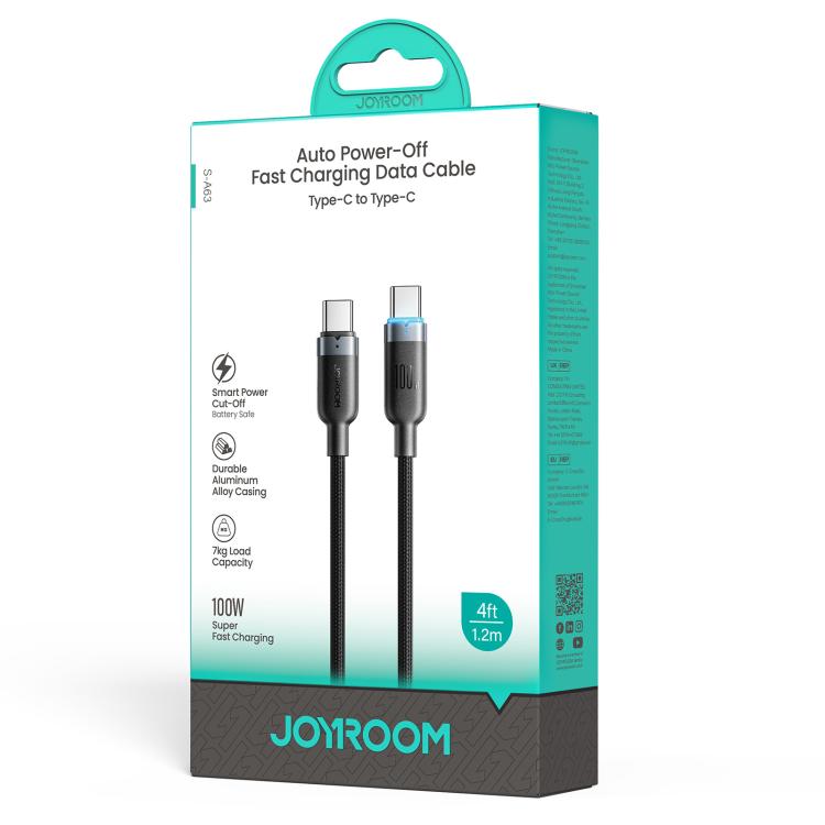 JOYROOM S-A63 StarWay Series 1.2m 100W Type-C to Type-C Auto Power-Off Fast Charging Data Cable, Type-C to Type-C