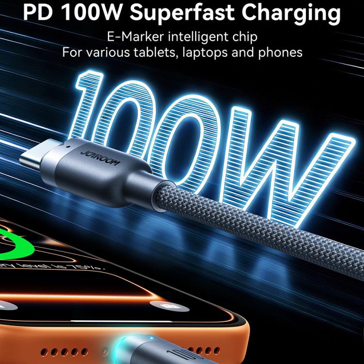 JOYROOM S-A63 StarWay Series 1.2m 100W Type-C to Type-C Auto Power-Off Fast Charging Data Cable, Type-C to Type-C