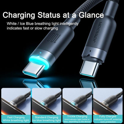 JOYROOM S-A63 StarWay Series 1.2m 100W Type-C to Type-C Auto Power-Off Fast Charging Data Cable, Type-C to Type-C
