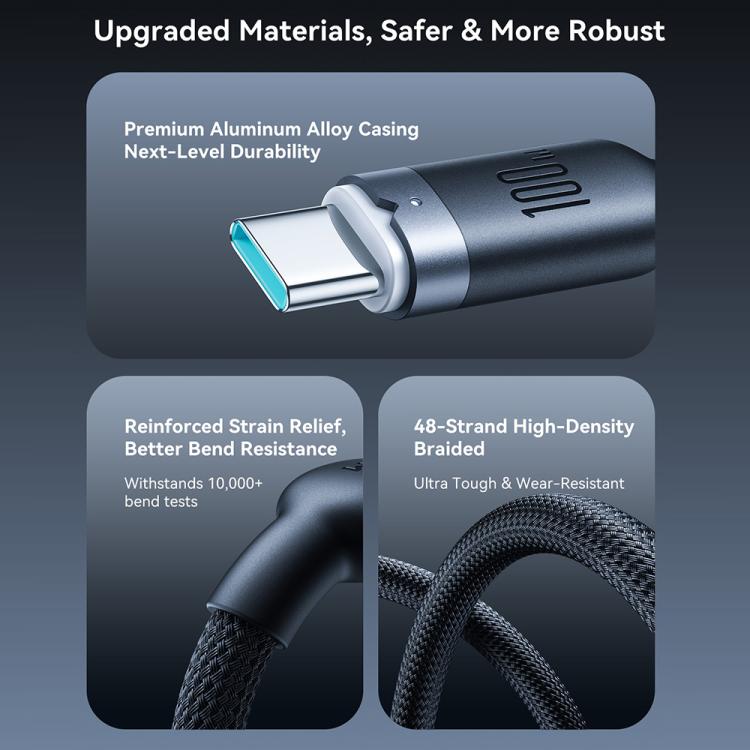 JOYROOM S-A63 StarWay Series 1.2m 100W Type-C to Type-C Auto Power-Off Fast Charging Data Cable, Type-C to Type-C