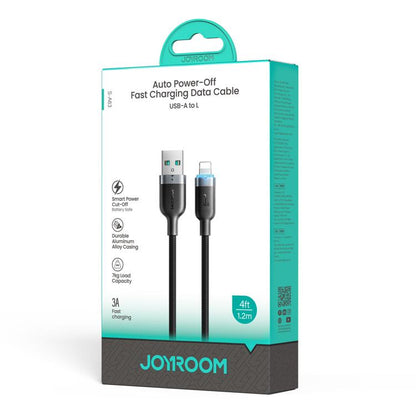 JOYROOM S-A63 StarWay Series 1.2m 3A USB-A to 8 Pin Auto Power-Off Fast Charging Data Cable, USB-A to 8 Pin