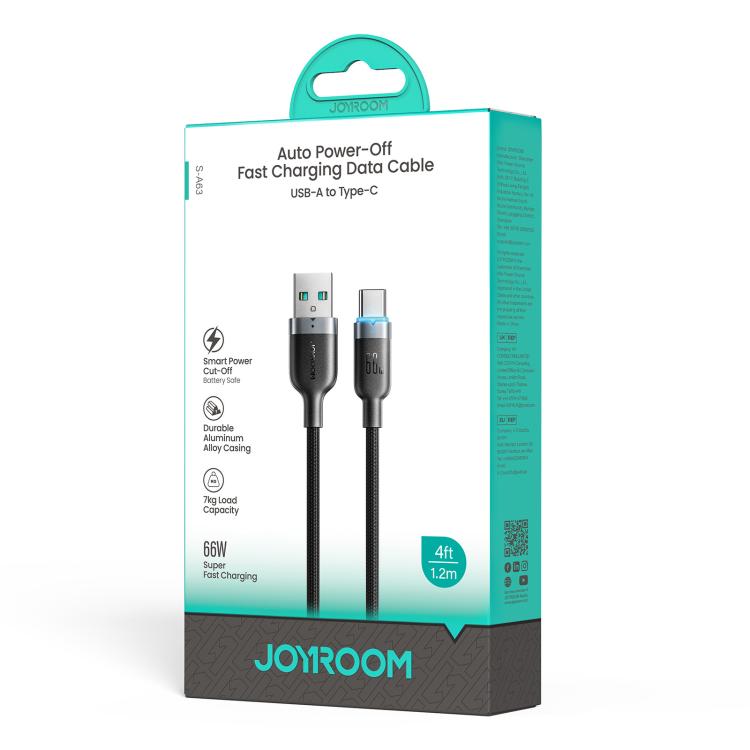 JOYROOM S-A63 StarWay Series 1.2m 66W USB-A to Type-C Auto Power-Off Fast Charging Data Cable, USB-A to Type-C