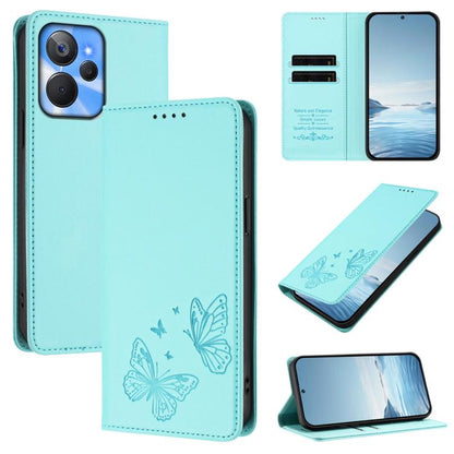 Strong Magnetic Dual Butterfly RFID Vegan Leather Phone Case, For Realme C53 / C53 India / C51 / Note 50, For Realme 11 5G / 11x / C67 5G / Narzo 60x, For Realme 11 4G, For Realme GT5 / GT5 240W, For Realme Narzo 60 Pro, For Realme C65 4G              ...