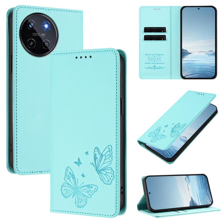 Strong Magnetic Dual Butterfly RFID Vegan Leather Phone Case, For Realme C53 / C53 India / C51 / Note 50, For Realme 11 5G / 11x / C67 5G / Narzo 60x, For Realme 11 4G, For Realme GT5 / GT5 240W, For Realme Narzo 60 Pro, For Realme C65 4G              ...