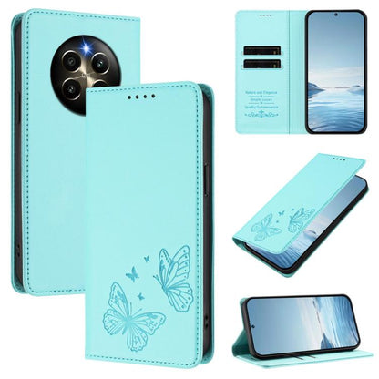 Strong Magnetic Dual Butterfly RFID Vegan Leather Phone Case, For Realme GT7 Pro / GT7 Pro Racing, For Realme C63 5G, For Realme 13 5G / 12 5G / 12x / 12x India, For Realme 13+, For Realme 13 4G / 12 4G / 12+ / Narzo 70 / P1                            ...