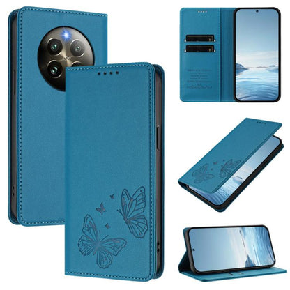 Strong Magnetic Dual Butterfly RFID Vegan Leather Phone Case, For Realme GT7 Pro / GT7 Pro Racing, For Realme C63 5G, For Realme 13 5G / 12 5G / 12x / 12x India, For Realme 13+, For Realme 13 4G / 12 4G / 12+ / Narzo 70 / P1                            ...