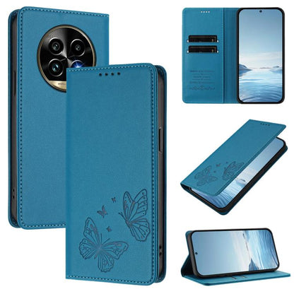 Strong Magnetic Dual Butterfly RFID Vegan Leather Phone Case, For Realme GT7 Pro / GT7 Pro Racing, For Realme C63 5G, For Realme 13 5G / 12 5G / 12x / 12x India, For Realme 13+, For Realme 13 4G / 12 4G / 12+ / Narzo 70 / P1                            ...