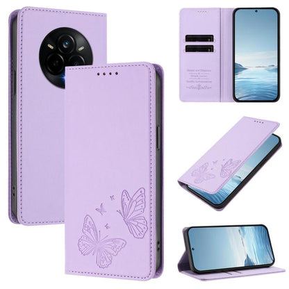 Strong Magnetic Dual Butterfly RFID Vegan Leather Phone Case, For Realme C75 5G / V70 / 14x Global, For Realme 14 Pro 5G India / Narzo 80 Pro, For Realme C75 4G / Narzo 80x / 14x India, For Realme Narzo 80x, For Realme 14 / 14T 5G / P3 5G              ...