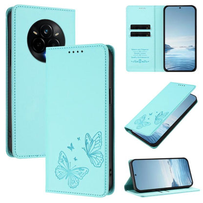 Strong Magnetic Dual Butterfly RFID Vegan Leather Phone Case, For Realme C75 5G / V70 / 14x Global, For Realme 14 Pro 5G India / Narzo 80 Pro, For Realme C75 4G / Narzo 80x / 14x India, For Realme Narzo 80x, For Realme 14 / 14T 5G / P3 5G              ...