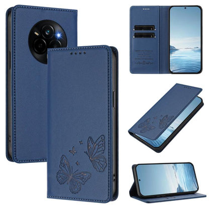 Strong Magnetic Dual Butterfly RFID Vegan Leather Phone Case, For Realme C75 5G / V70 / 14x Global, For Realme 14 Pro 5G India / Narzo 80 Pro, For Realme C75 4G / Narzo 80x / 14x India, For Realme Narzo 80x, For Realme 14 / 14T 5G / P3 5G              ...