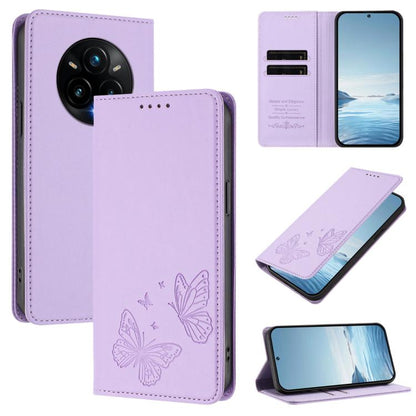 Strong Magnetic Dual Butterfly RFID Vegan Leather Phone Case, For Realme C75 5G / V70 / 14x Global, For Realme 14 Pro 5G India / Narzo 80 Pro, For Realme C75 4G / Narzo 80x / 14x India, For Realme Narzo 80x, For Realme 14 / 14T 5G / P3 5G              ...