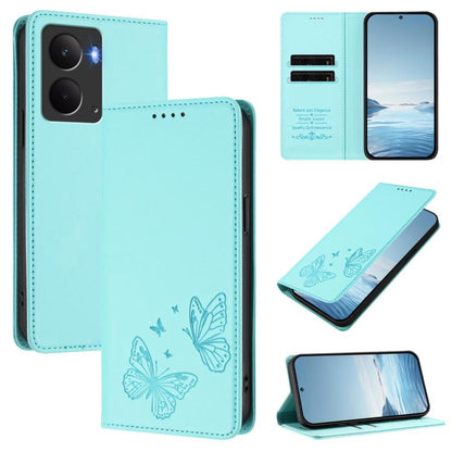 Strong Magnetic Dual Butterfly RFID Vegan Leather Phone Case, For Realme C75 5G / V70 / 14x Global, For Realme 14 Pro 5G India / Narzo 80 Pro, For Realme C75 4G / Narzo 80x / 14x India, For Realme Narzo 80x, For Realme 14 / 14T 5G / P3 5G              ...