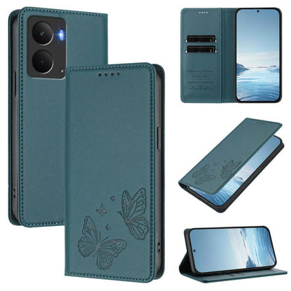 Strong Magnetic Dual Butterfly RFID Vegan Leather Phone Case, For Realme C75 5G / V70 / 14x Global, For Realme 14 Pro 5G India / Narzo 80 Pro, For Realme C75 4G / Narzo 80x / 14x India, For Realme Narzo 80x, For Realme 14 / 14T 5G / P3 5G              ...