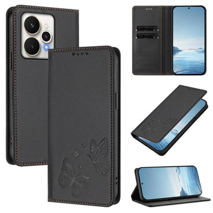 Strong Magnetic Dual Butterfly RFID Vegan Leather Phone Case, For Realme C71 India / Note 70 / Narzo 7T 4G, For Realme C85 Pro 4G, For Realme P4 Pro 5G, For Realme P4 5G, For Realme 15T 5G, For Realme C63 4G / C61 / C61 India / Note 60                 ...