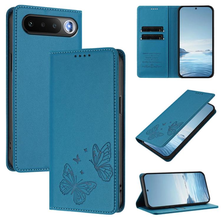 Strong Magnetic Dual Butterfly RFID Vegan Leather Phone Case, For Realme 16T 5G, For Realme C85 5G / C83 5G / 15x 5G India, For Realme P4 Power 5G, For Realme Note 80 4G, For Realme 16 5G, For Realme 16 Pro+ 5G, For Realme 16 Pro 5G                    ...