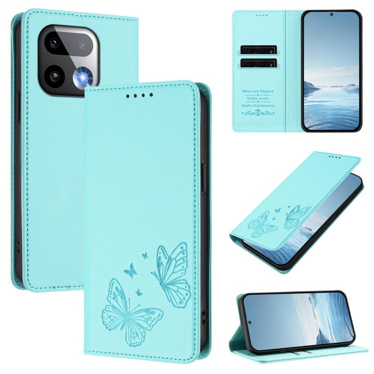 Strong Magnetic Dual Butterfly RFID Vegan Leather Phone Case, For Realme 16T 5G, For Realme C85 5G / C83 5G / 15x 5G India, For Realme P4 Power 5G, For Realme Note 80 4G, For Realme 16 5G, For Realme 16 Pro+ 5G, For Realme 16 Pro 5G                    ...