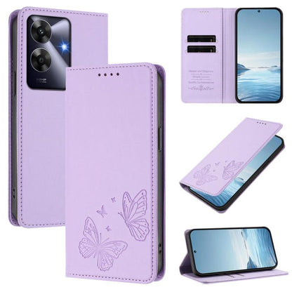 Strong Magnetic Dual Butterfly RFID Vegan Leather Phone Case, For Realme C71 India / Note 70 / Narzo 7T 4G, For Realme C85 Pro 4G, For Realme P4 Pro 5G, For Realme P4 5G, For Realme 15T 5G, For Realme C63 4G / C61 / C61 India / Note 60                 ...