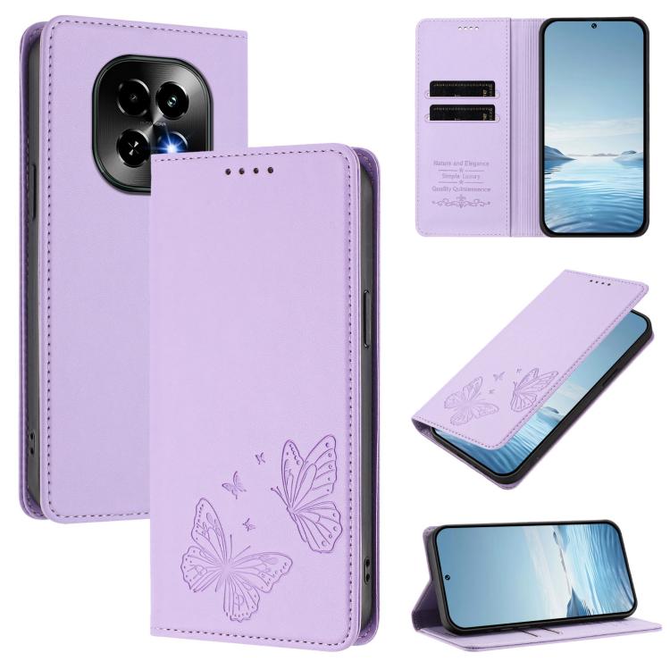 Strong Magnetic Dual Butterfly RFID Vegan Leather Phone Case, For Realme GT7 Pro / GT7 Pro Racing, For Realme C63 5G, For Realme 13 5G / 12 5G / 12x / 12x India, For Realme 13+, For Realme 13 4G / 12 4G / 12+ / Narzo 70 / P1                            ...