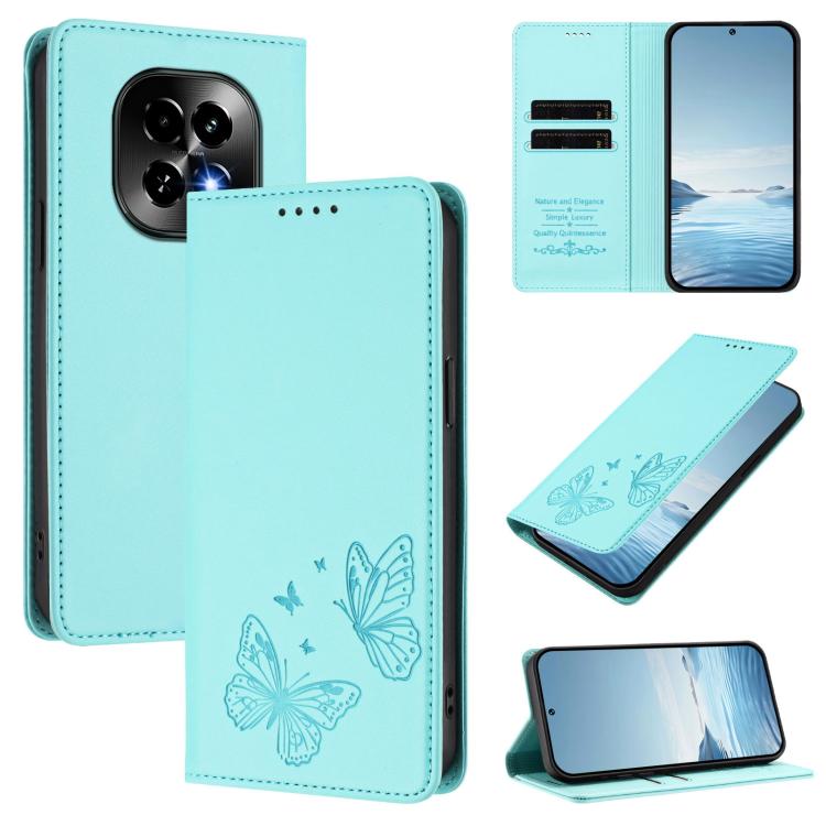 Strong Magnetic Dual Butterfly RFID Vegan Leather Phone Case, For Realme GT7 Pro / GT7 Pro Racing, For Realme C63 5G, For Realme 13 5G / 12 5G / 12x / 12x India, For Realme 13+, For Realme 13 4G / 12 4G / 12+ / Narzo 70 / P1                            ...