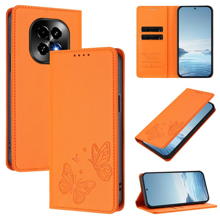 Strong Magnetic Dual Butterfly RFID Vegan Leather Phone Case, For Realme GT7 Pro / GT7 Pro Racing, For Realme C63 5G, For Realme 13 5G / 12 5G / 12x / 12x India, For Realme 13+, For Realme 13 4G / 12 4G / 12+ / Narzo 70 / P1                            ...