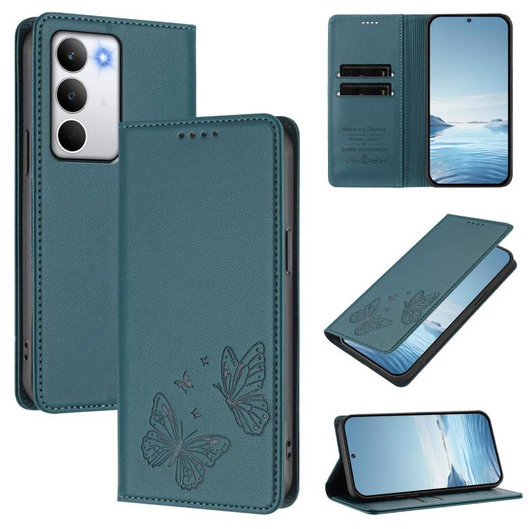 Strong Magnetic Dual Butterfly RFID Vegan Leather Phone Case, For Realme C71 India / Note 70 / Narzo 7T 4G, For Realme C85 Pro 4G, For Realme P4 Pro 5G, For Realme P4 5G, For Realme 15T 5G, For Realme C63 4G / C61 / C61 India / Note 60                 ...