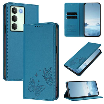 Strong Magnetic Dual Butterfly RFID Vegan Leather Phone Case, For Realme C75 5G / V70 / 14x Global, For Realme 14 Pro 5G India / Narzo 80 Pro, For Realme C75 4G / Narzo 80x / 14x India, For Realme Narzo 80x, For Realme 14 / 14T 5G / P3 5G              ...