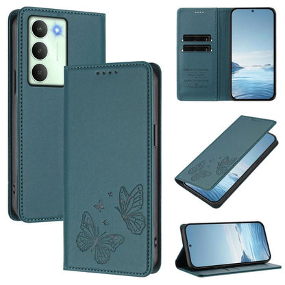 Strong Magnetic Dual Butterfly RFID Vegan Leather Phone Case, For Realme C75 5G / V70 / 14x Global, For Realme 14 Pro 5G India / Narzo 80 Pro, For Realme C75 4G / Narzo 80x / 14x India, For Realme Narzo 80x, For Realme 14 / 14T 5G / P3 5G              ...