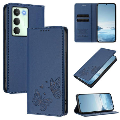Strong Magnetic Dual Butterfly RFID Vegan Leather Phone Case, For Realme C75 5G / V70 / 14x Global, For Realme 14 Pro 5G India / Narzo 80 Pro, For Realme C75 4G / Narzo 80x / 14x India, For Realme Narzo 80x, For Realme 14 / 14T 5G / P3 5G              ...