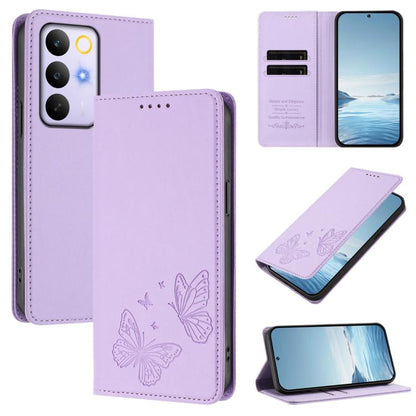 Strong Magnetic Dual Butterfly RFID Vegan Leather Phone Case, For Realme 16T 5G, For Realme C85 5G / C83 5G / 15x 5G India, For Realme P4 Power 5G, For Realme Note 80 4G, For Realme 16 5G, For Realme 16 Pro+ 5G, For Realme 16 Pro 5G                    ...
