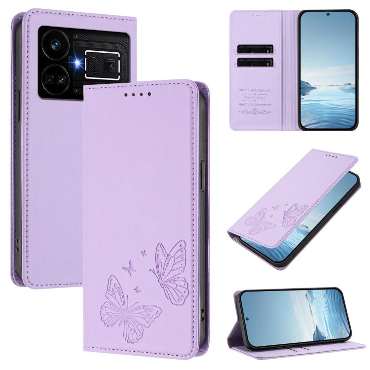 Strong Magnetic Dual Butterfly RFID Vegan Leather Phone Case, For Realme C53 / C53 India / C51 / Note 50, For Realme 11 5G / 11x / C67 5G / Narzo 60x, For Realme 11 4G, For Realme GT5 / GT5 240W, For Realme Narzo 60 Pro, For Realme C65 4G              ...
