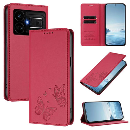 Strong Magnetic Dual Butterfly RFID Vegan Leather Phone Case, For Realme C53 / C53 India / C51 / Note 50, For Realme 11 5G / 11x / C67 5G / Narzo 60x, For Realme 11 4G, For Realme GT5 / GT5 240W, For Realme Narzo 60 Pro, For Realme C65 4G              ...