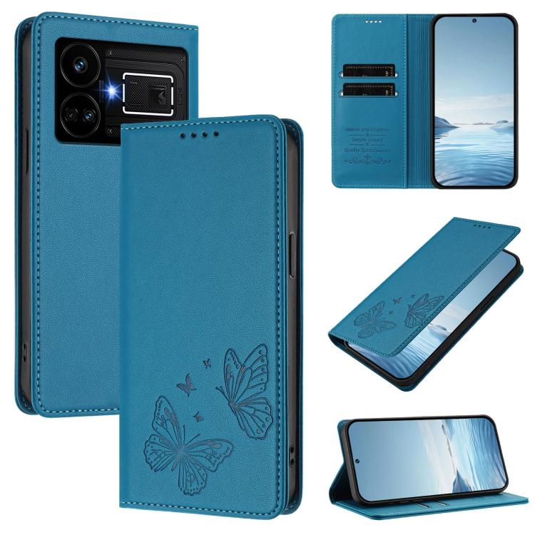 Strong Magnetic Dual Butterfly RFID Vegan Leather Phone Case, For Realme C53 / C53 India / C51 / Note 50, For Realme 11 5G / 11x / C67 5G / Narzo 60x, For Realme 11 4G, For Realme GT5 / GT5 240W, For Realme Narzo 60 Pro, For Realme C65 4G              ...