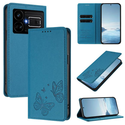 Strong Magnetic Dual Butterfly RFID Vegan Leather Phone Case, For Realme C53 / C53 India / C51 / Note 50, For Realme 11 5G / 11x / C67 5G / Narzo 60x, For Realme 11 4G, For Realme GT5 / GT5 240W, For Realme Narzo 60 Pro, For Realme C65 4G              ...