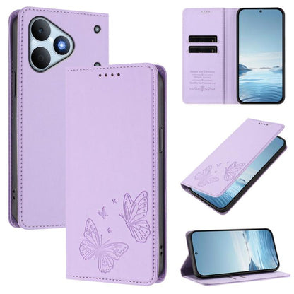 Strong Magnetic Dual Butterfly RFID Vegan Leather Phone Case, For Realme 16T 5G, For Realme C85 5G / C83 5G / 15x 5G India, For Realme P4 Power 5G, For Realme Note 80 4G, For Realme 16 5G, For Realme 16 Pro+ 5G, For Realme 16 Pro 5G                    ...