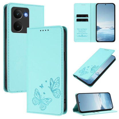 Strong Magnetic Dual Butterfly RFID Vegan Leather Phone Case, For Realme C75 5G / V70 / 14x Global, For Realme 14 Pro 5G India / Narzo 80 Pro, For Realme C75 4G / Narzo 80x / 14x India, For Realme Narzo 80x, For Realme 14 / 14T 5G / P3 5G              ...