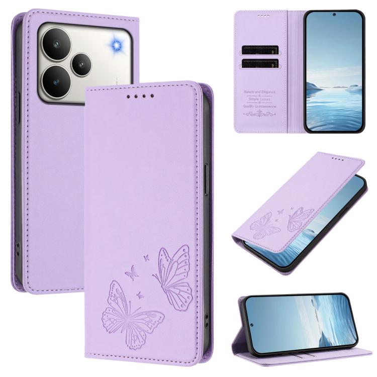 Strong Magnetic Dual Butterfly RFID Vegan Leather Phone Case, For Realme C71 India / Note 70 / Narzo 7T 4G, For Realme C85 Pro 4G, For Realme P4 Pro 5G, For Realme P4 5G, For Realme 15T 5G, For Realme C63 4G / C61 / C61 India / Note 60                 ...