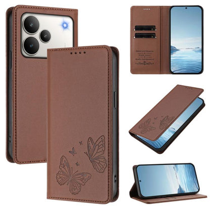 Strong Magnetic Dual Butterfly RFID Vegan Leather Phone Case, For Realme C71 India / Note 70 / Narzo 7T 4G, For Realme C85 Pro 4G, For Realme P4 Pro 5G, For Realme P4 5G, For Realme 15T 5G, For Realme C63 4G / C61 / C61 India / Note 60                 ...
