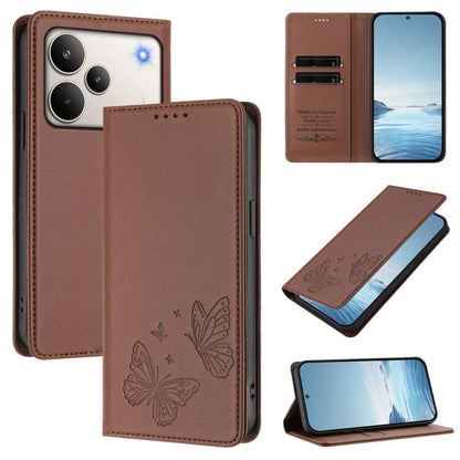 Strong Magnetic Dual Butterfly RFID Vegan Leather Phone Case, For Realme C71 India / Note 70 / Narzo 7T 4G, For Realme C85 Pro 4G, For Realme P4 Pro 5G, For Realme P4 5G, For Realme 15T 5G, For Realme C63 4G / C61 / C61 India / Note 60                 ...