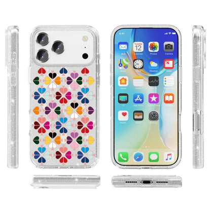Glittering Crystal Red Heart Pattern Magnetic Phone Case, For iPhone 18 Pro / 17 Pro, For iPhone 18 Pro Max / 17 Pro Max