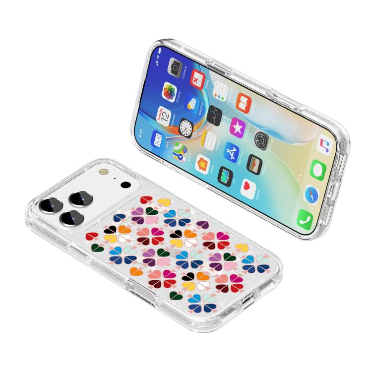 Glittering Crystal Red Heart Pattern Magnetic Phone Case, For iPhone 18 Pro / 17 Pro, For iPhone 18 Pro Max / 17 Pro Max