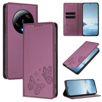 Strong Magnetic Dual Butterfly RFID Vegan Leather Phone Case, For Xiaomi Poco F6 Pro / Redmi K70 / K70 Pro, For Xiaomi Poco X6 Neo, For Xiaomi Poco X6 Pro, For Xiaomi 14 Ultra, For Xiaomi 14 Pro, For Xiaomi 14, For Xiaomi 13T / 13T Pro / Redmi K60 Ultr...