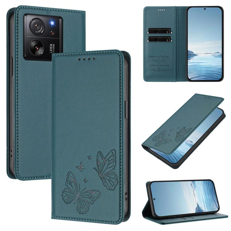 Strong Magnetic Dual Butterfly RFID Vegan Leather Phone Case, For Xiaomi Poco F6 Pro / Redmi K70 / K70 Pro, For Xiaomi Poco X6 Neo, For Xiaomi Poco X6 Pro, For Xiaomi 14 Ultra, For Xiaomi 14 Pro, For Xiaomi 14, For Xiaomi 13T / 13T Pro / Redmi K60 Ultr...